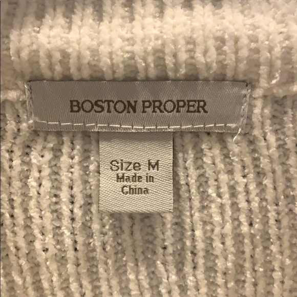 Boston Proper Sweater w Faux Fur - Picture 2 of 3
